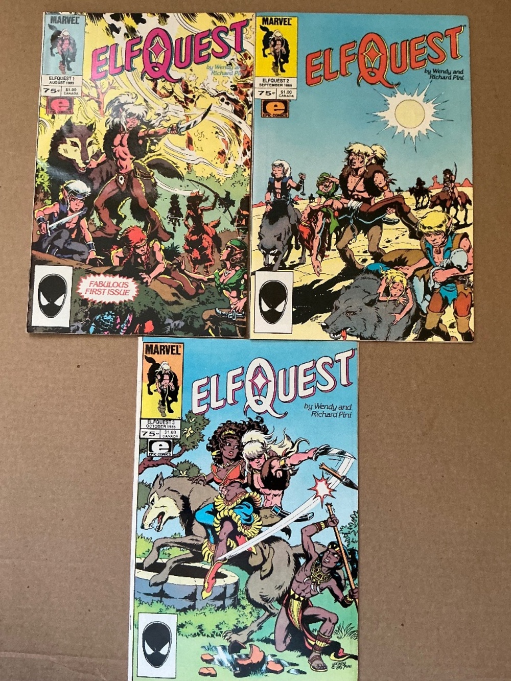 Marvel Elfquest Comic Lot 1-3 1985